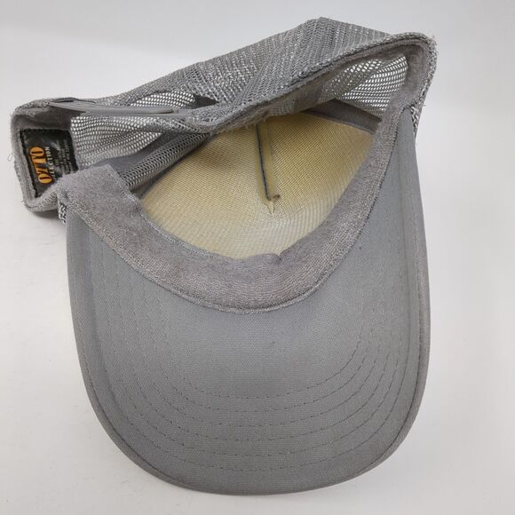 Letter P Snapback Trucker Hat Gray OS Adjustable Embroidered Mesh Back Rope Otto - Picture 6 of 8